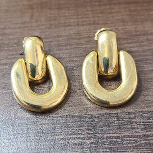 Unbranded Gold Tone Stud Earrings Ladies Pre-Owned Vintage Fashion Going-Out‎